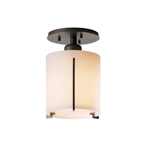 Exos Glass One Light Semi-Flush Mount in Black (39|123775SKT10GG0140)