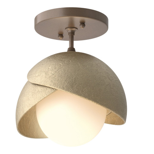 Brooklyn One Light Semi-Flush Mount in Bronze (39|121377SKT0584GG0711)