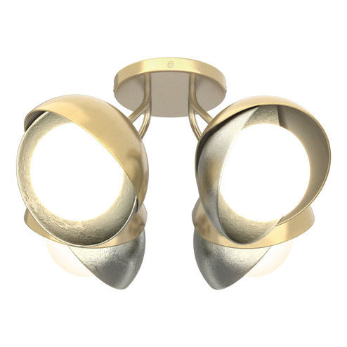 Brooklyn Four Light Semi-Flush Mount in Modern Brass (39|121376SKT8685GG0711)