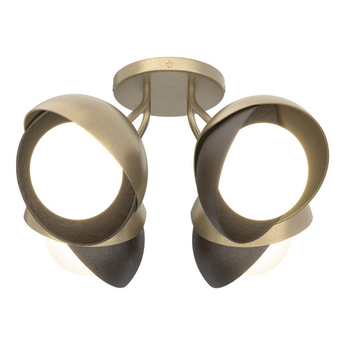 Brooklyn Four Light Semi-Flush Mount in Soft Gold (39|121376SKT8414GG0711)