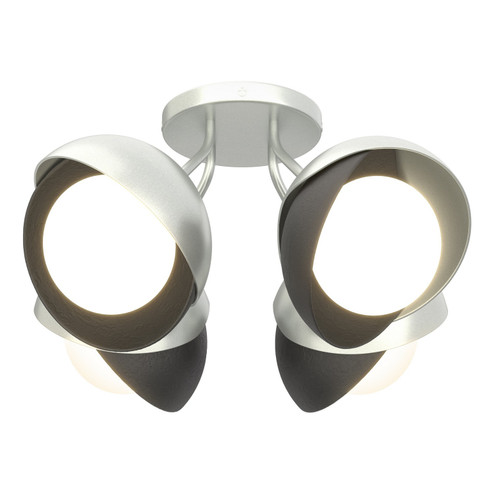 Brooklyn Four Light Semi-Flush Mount in Vintage Platinum (39|121376SKT8210GG0711)