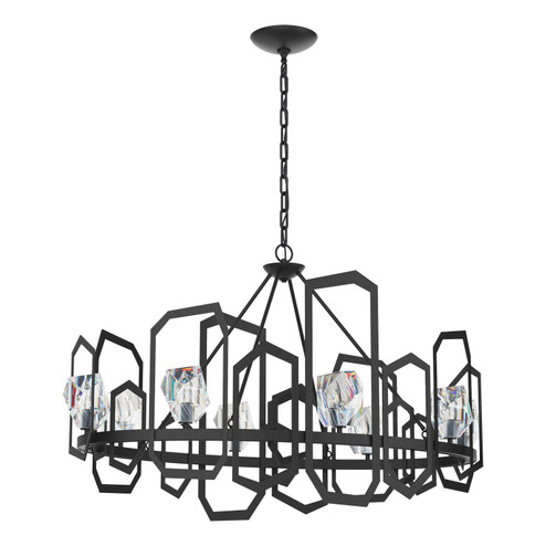 Gatsby Eight Light Chandelier in Black (39|105020SKT10CR)