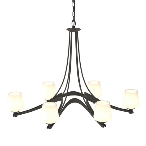 Ribbon Six Light Chandelier in Natural Iron (39|104106SKT20GG0236)