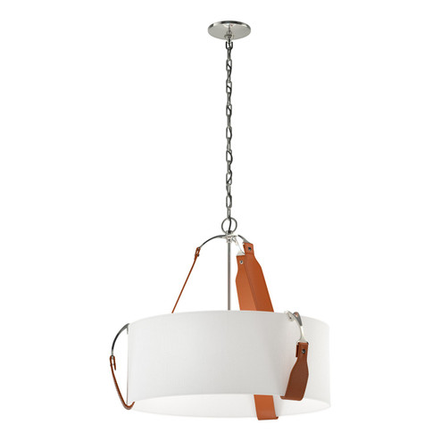 Saratoga Three Light Pendant in Polished Nickel (39|104070SKT24LCSF2208)