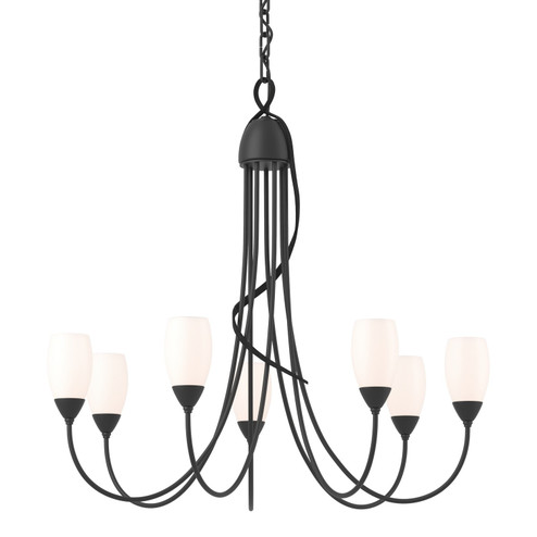 Flora Seven Light Chandelier in Black (39|103049SKT10GG0444)