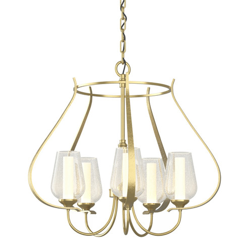 Flora Five Light Chandelier in Modern Brass (39|103045SKT86ZS0354)