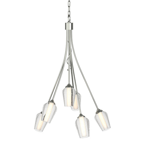 Flora Six Light Chandelier in Sterling (39|103043SKT85ZS0354)