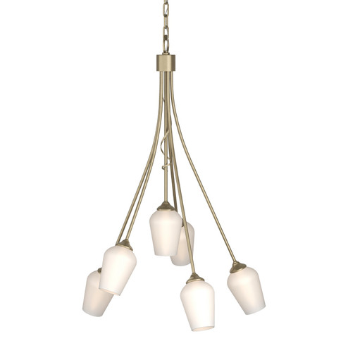 Flora Six Light Chandelier in Soft Gold (39|103043SKT84GG0303)