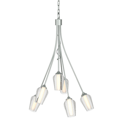 Flora Six Light Chandelier in Vintage Platinum (39|103043SKT82ZS0354)