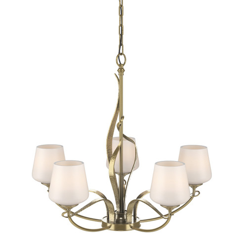 Flora Five Light Chandelier in Modern Brass (39|103040SKT86GG0236)