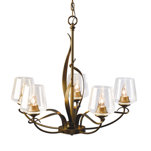 Flora Five Light Chandelier in Dark Smoke (39|103040SKT07ZM0236)