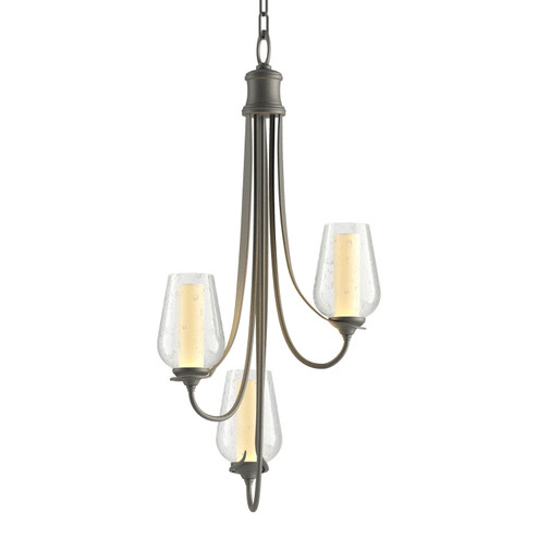 Flora Three Light Chandelier in Natural Iron (39|103033SKT20ZS0354)