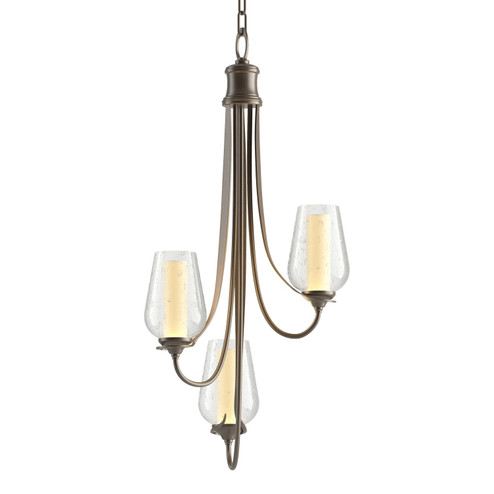 Flora Three Light Chandelier in Bronze (39|103033SKT05ZS0354)