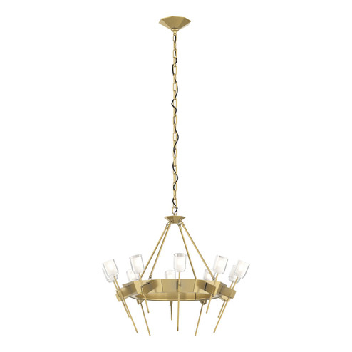 Echo Ten Light Chandelier in Modern Brass (39|101525SKT86YC0369)