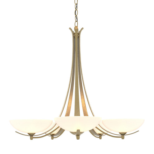 Aegis Five Light Chandelier in Modern Brass (39|101261SKT86GG0123)