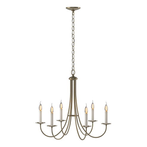 Simple Lines Simple Sweep 6 Arm Chandelier in Soft Gold (39|101160SKT84)