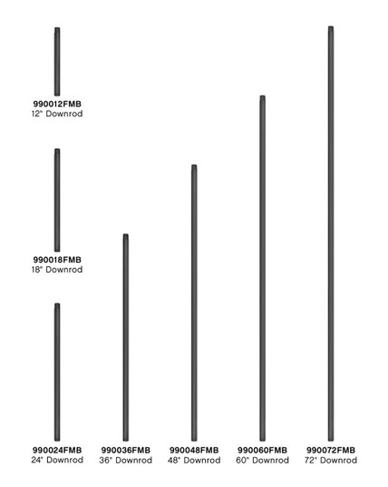 18'' Downrod Downrod in Matte Black (13|990018FMB)