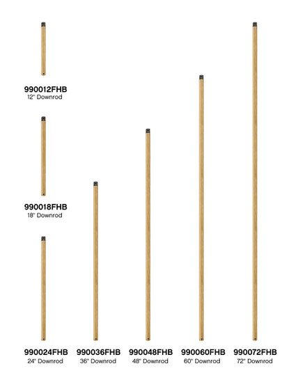 18'' Downrod Downrod in Heritage Brass (13|990018FHB)