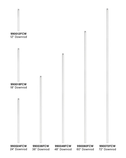 18'' Downrod Downrod in Chalk White (13|990018FCW)