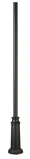 8ft Post with Decorative Base 8' Surface Mount Post in Black (13|6808BK)