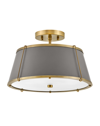 Clarke LED Semi-Flush Mount in Lacquered Dark Brass (13|4893LDB)