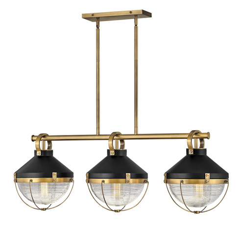 Crew LED Chandelier in Heritage Brass (13|4846HB)