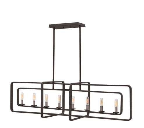 Quentin LED Linear Chandelier in Aged Zinc (13|4818DZ)