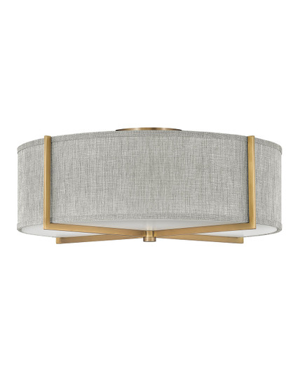 Axis Heathered Gray LED Semi-Flush Mount in Heritage Brass (13|41709HB)
