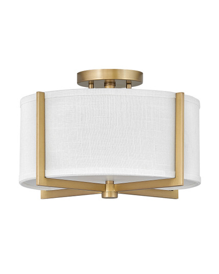 Axis Off White LED Semi-Flush Mount in Heritage Brass (13|41706HB)