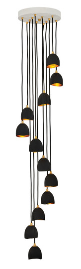 Nula LED Chandelier in Shell Black (13|35908SHB)