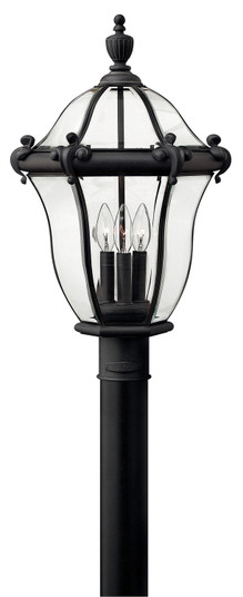 San Clemente LED Post Top or Pier Mount Lantern in Museum Black (13|2441MB)