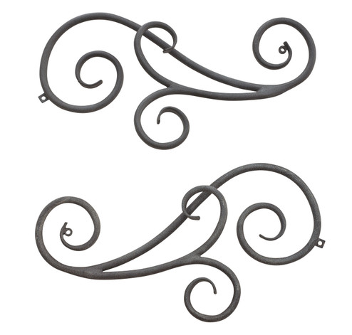 Trellis Accessory Scroll in Aged Zinc (13|1433DZSCR)