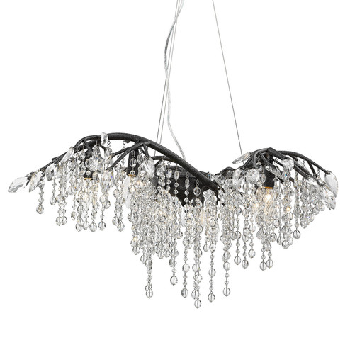 Autumn Twilight BI Six Light Chandelier in Black Iron (62|99036BI)