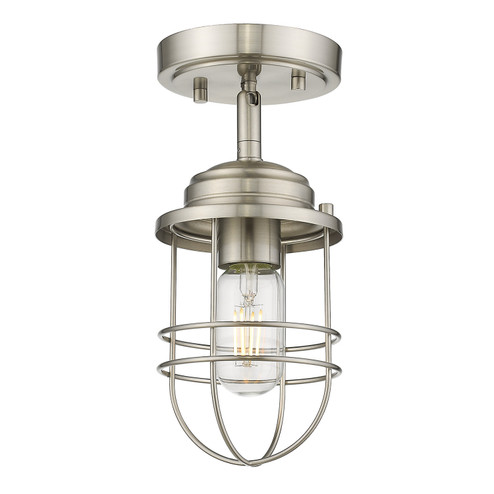 Seaport One Light Semi-Flush Mount in Pewter (62|9808SFPW)