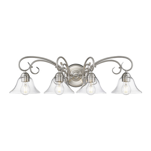 Homestead Four Light Vanity in Pewter (62|8606BA4PWCLR)