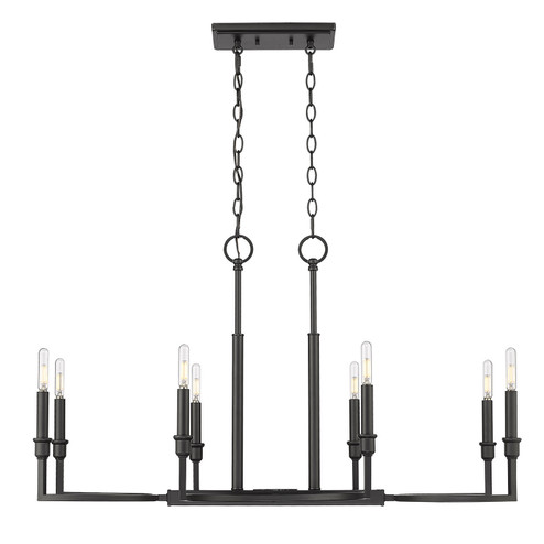 Ellyn BLK Eight Light Linear Pendant in Matte Black (62|8209LPBLK)