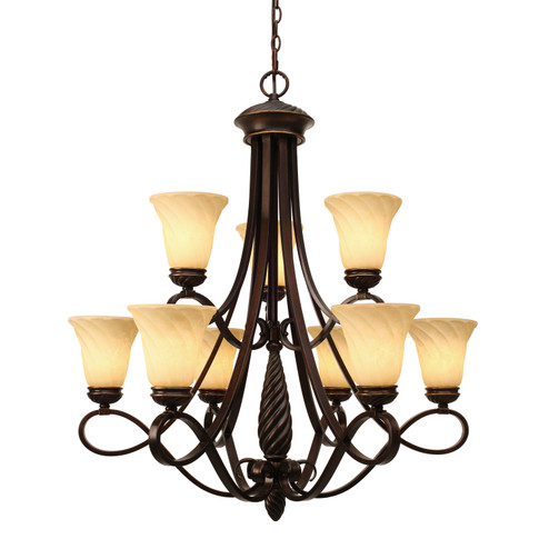 Torbellino Nine Light Chandelier in Cordoban Bronze (62|81069CDB)