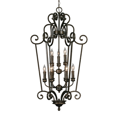 Heartwood Nine Light Chandelier in Burnt Sienna (62|8063CG9BUS)