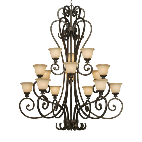 Heartwood 15 Light Chandelier in Burnt Sienna (62|806315LBUS)