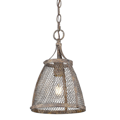 Calgary One Light Mini Pendant in Pebbled Rust (62|7019M1LPR)