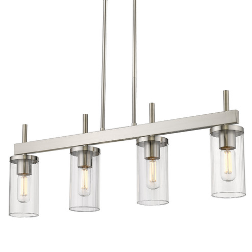Winslett Four Light Linear Pendant in Pewter (62|7011LPPWCLR)