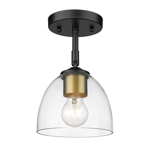 Roxie One Light Semi-Flush Mount in Matte Black (62|6958SFBLKBCBCLR)