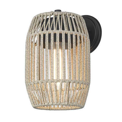 Seabrooke One Light Outdoor Wall Sconce in Natural Black (62|6073OWMNBSS)