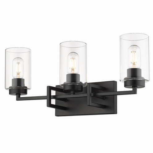 Tribeca Three Light Bath Vanity in Matte Black (62|6070BA3BLKBLK)