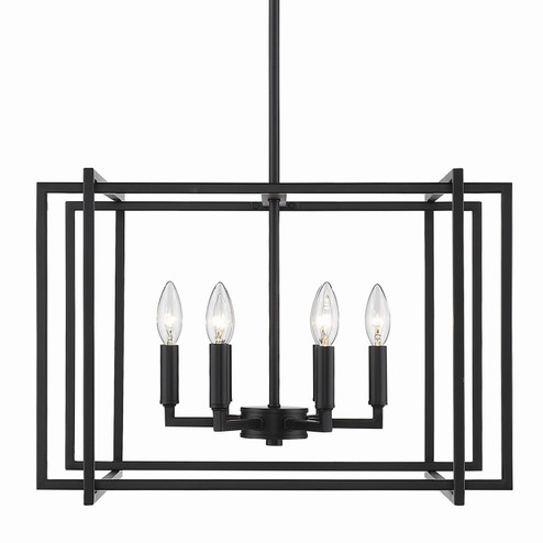 Tribeca BLK Six Light Chandelier in Matte Black (62|60706BLKBLK)