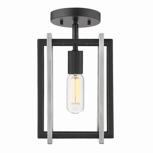 Tribeca BLK One Light Semi-Flush Mount in Matte Black (62|60701SFBLKPW)