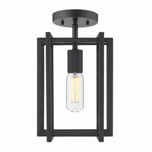 Tribeca One Light Semi-Flush Mount in Matte Black (62|60701SFBLKBLK)