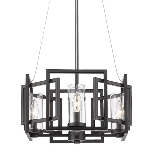 Marco BLK Four Light Pendant in Matte Black (62|60684PBLK)