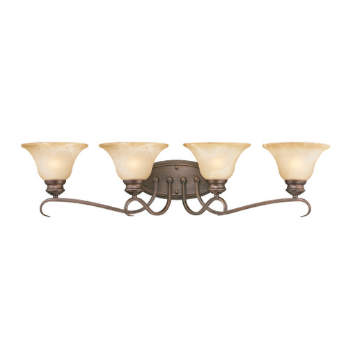 Lancaster Four Light Vanity in Rubbed Bronze (62|6005BA4RBZ)