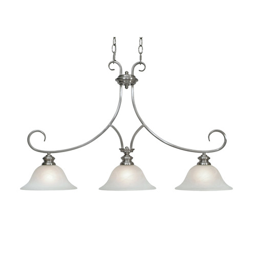 Lancaster Three Light Linear Pendant in Pewter (62|600510PW)